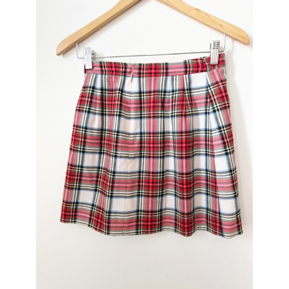 J.Crew Natasha wool Blend skirt Snowy Stewart tartan holiday plaid 00 - Picture 4 of 7